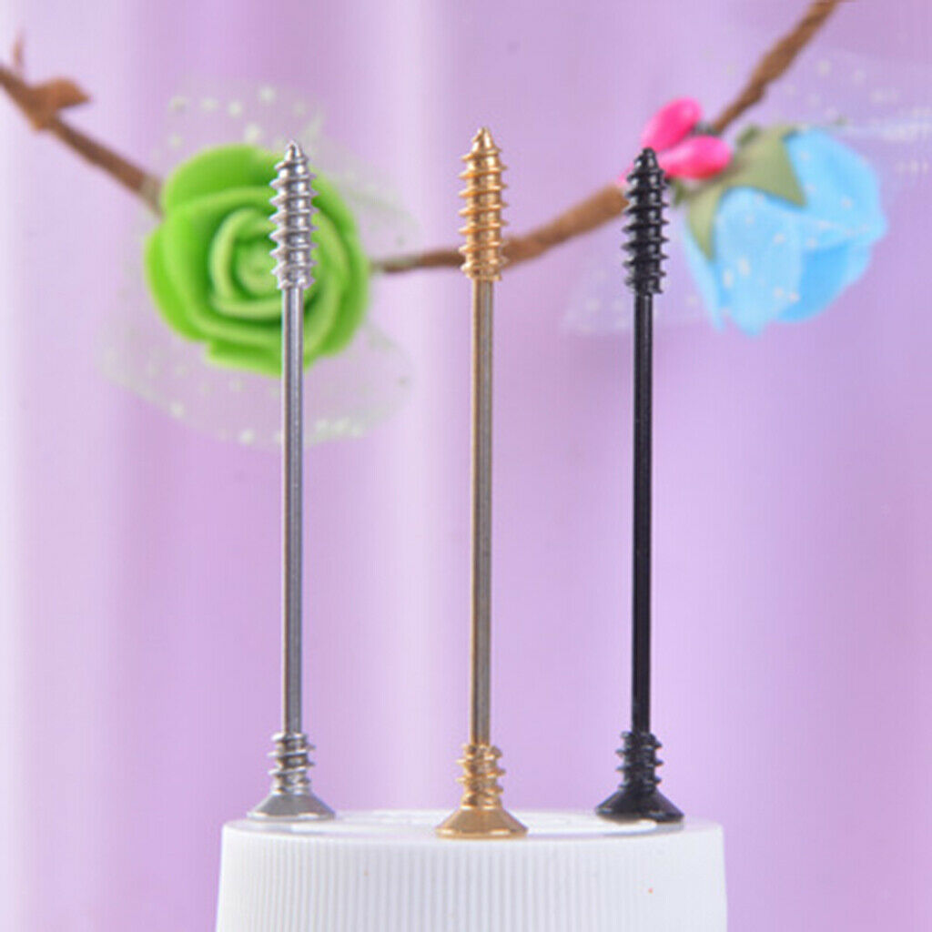 3 pieces screw earrings men stud earrings stainless steel cross screws
