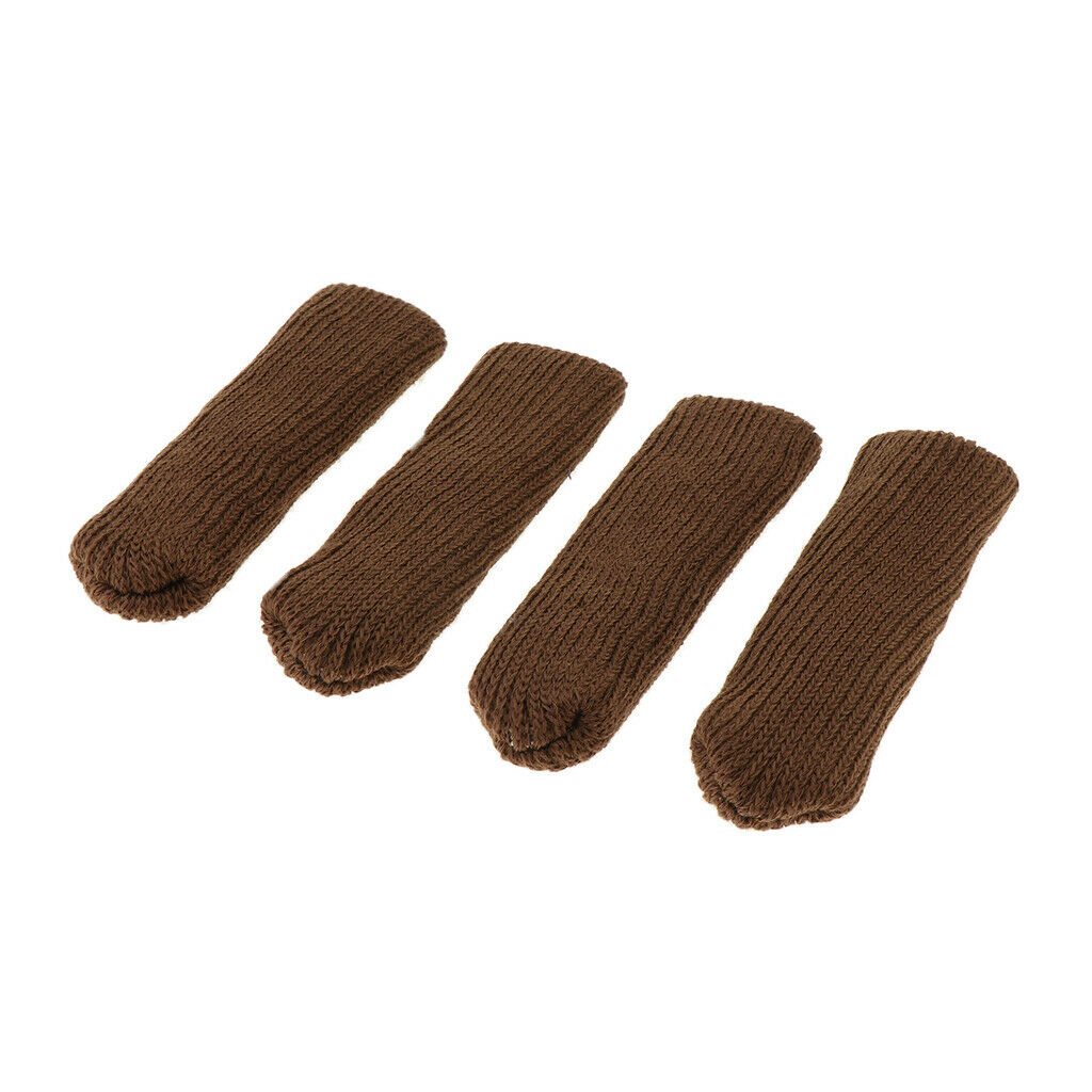 8pcs Knitted Furniture Chair Leg Feet Socks Booties Hardwood Protectors Caps
