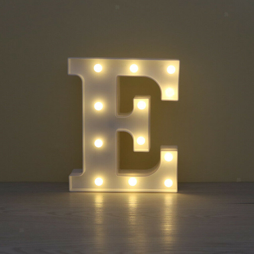 2x Romantic LED Alphabet Lights Letter Light Alphabet Signs Bedroom Decor