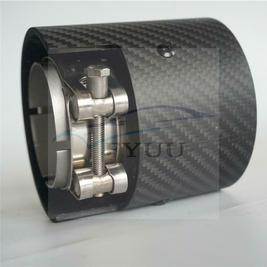 1x 66MM - 93MM Matte Carbon Fiber Exhaust tip For BMW M Performance exhaust pipe