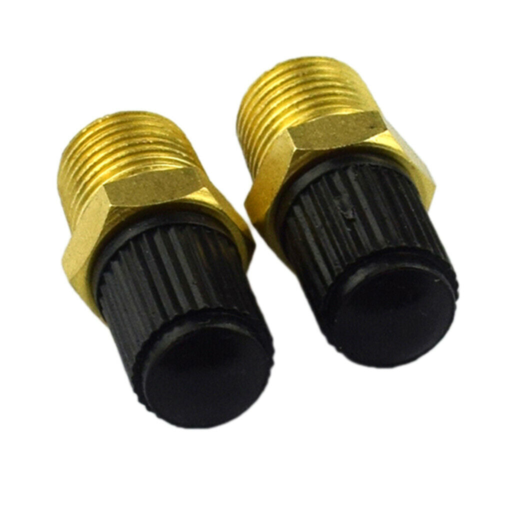 2pcs 1/8" NPT MPT Brass Air Compressor Tank Fill Valve Double Head
