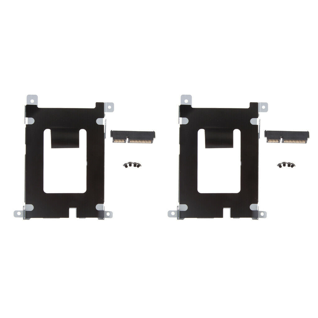 2 Pack SATA Hard Drive HDD Caddy +Connector For Dell Latitude E5420 D80V4