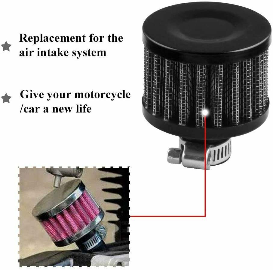12mm Air Filter Cold Air Turbo Vent Air Intake Filter Cleaner For Car Motorcycle