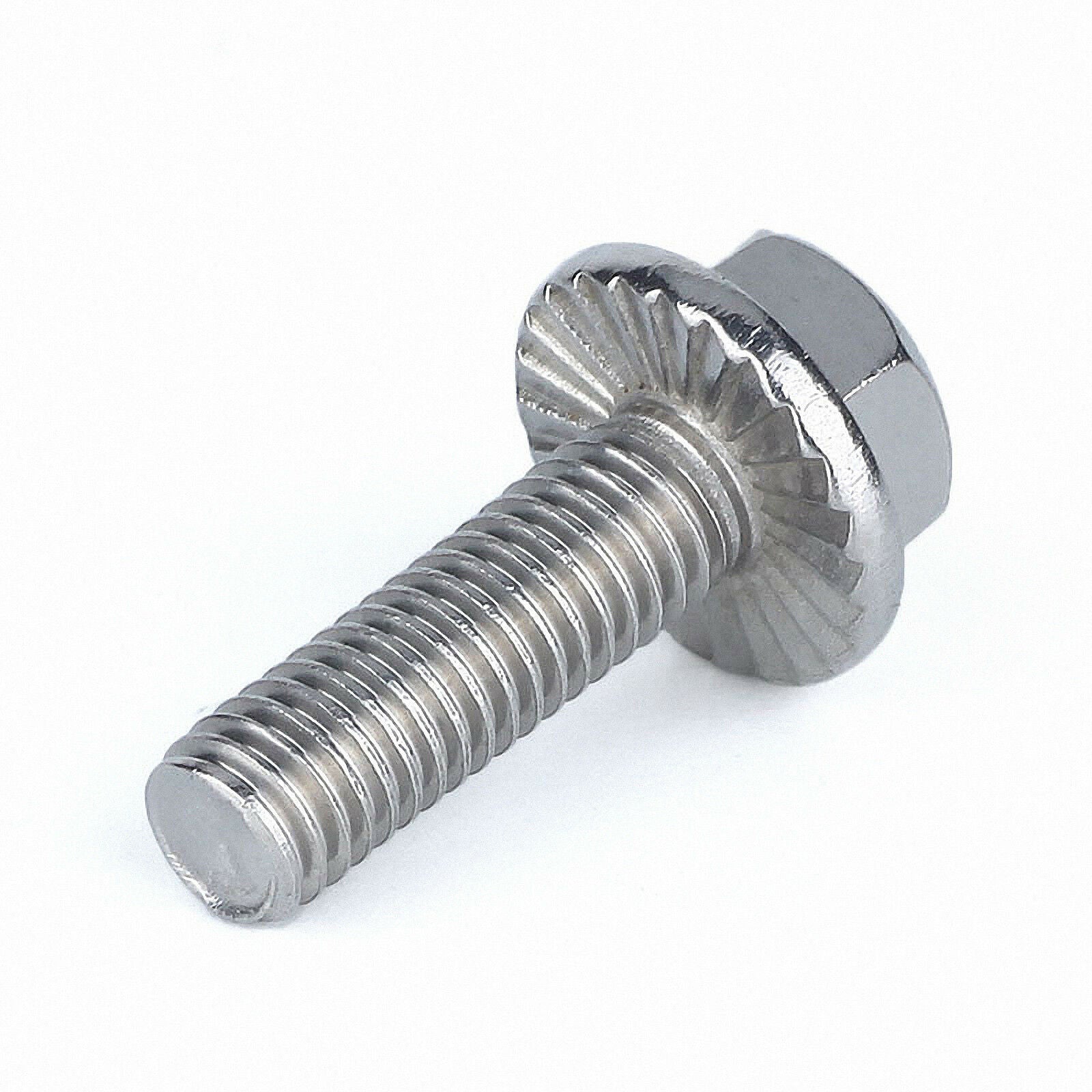 30Pcs M5*8~25mm Flange Hexagon Head Serrated Bolts Set Screws Kit- 304 Stainless