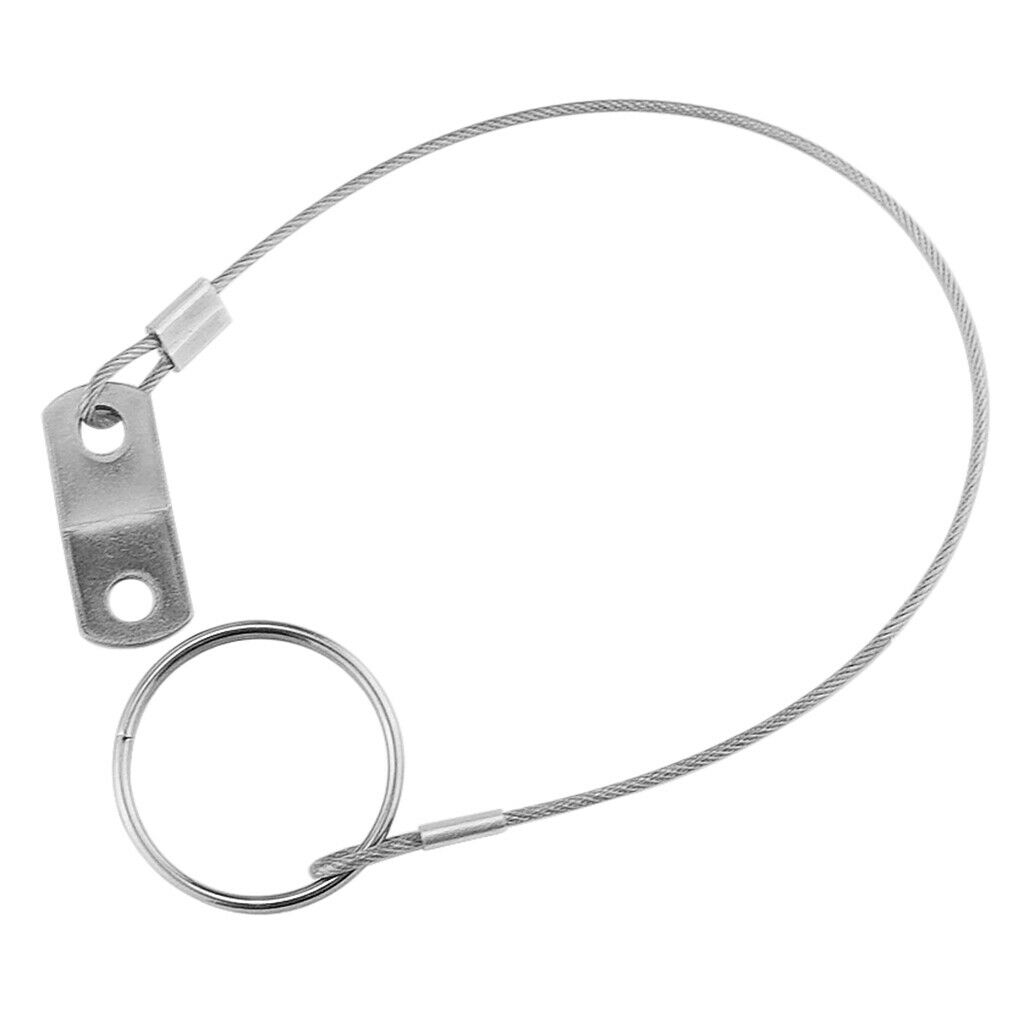 6 x 316 Stainless Steel Quick Release Pins w/ 150mm Lanyard - Bimini Top