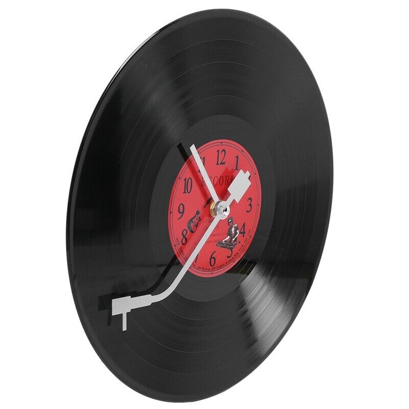 European Retro Nostalgic Ultra-Quiet Clock Vinyl Record Personality Wall ClockO7