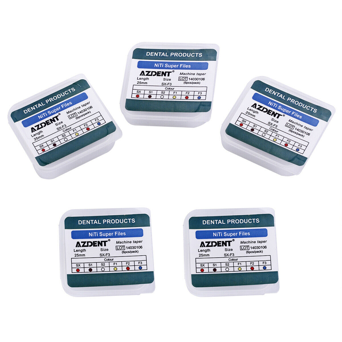 50 x Dental Endodontic NiTi Engine Use Super Rotary Files SX-F3 25mm 6Pcs/kit