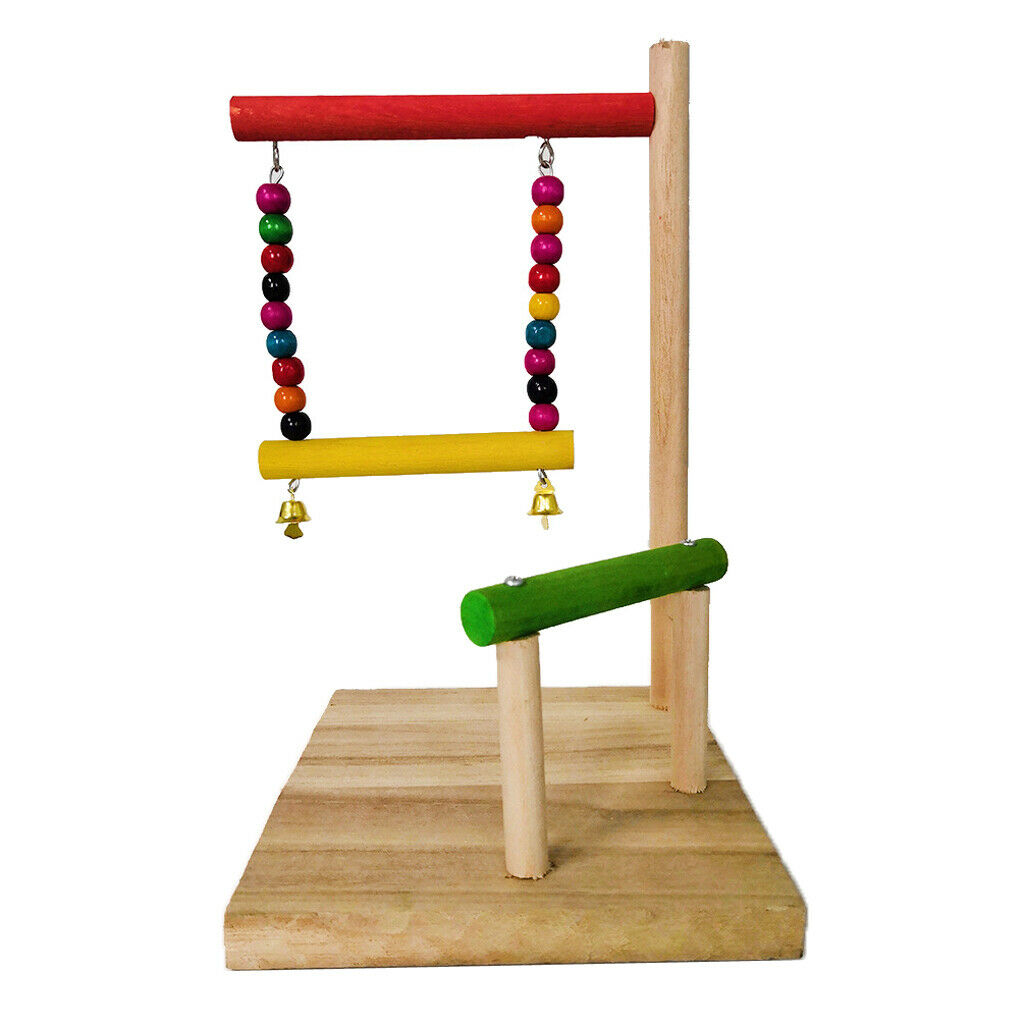 1 Bird Parrot Perch Stand Birds Chew Toys Small Parakeets Cockatiels Conures