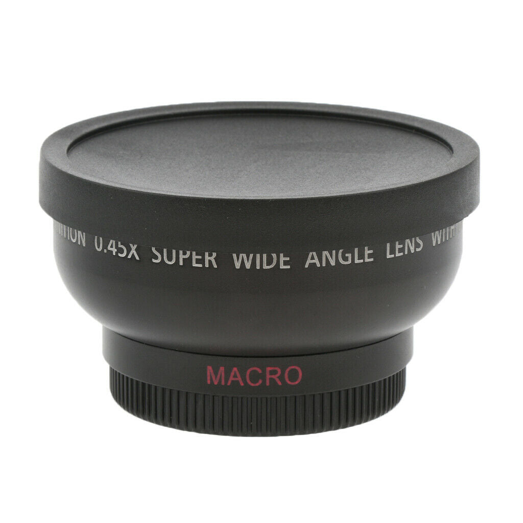Professional 43mm 0.45X Wide Angle Macro Lens + Hard Hood +
