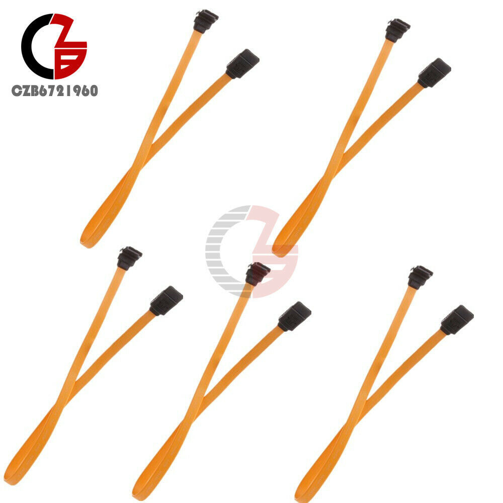2PCS 45cm Serial SATA RAID DATA HDD Hard Signal Drive Cable Straight-Right Angle