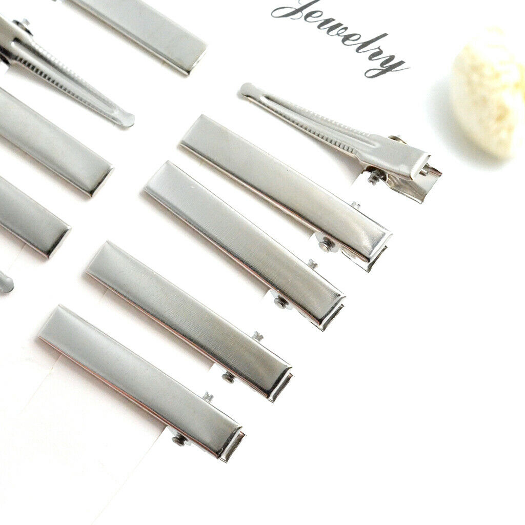 30/100 pack flat single prong alligator hair clips DIY bows 4 cm (100 pack)