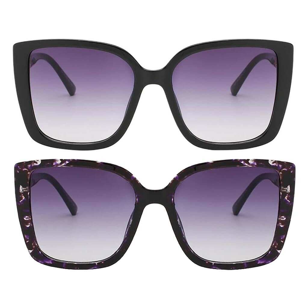 2pcs Women's Cat Eye Sunglasses Outdoor Party Designer Sun Glasses Shades
