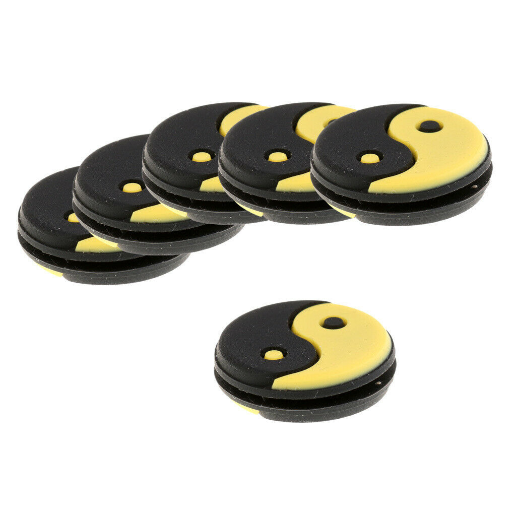 12Pieces/Set Yin Yang Tennis Racquet Vibration Dampener Shock Absorber Damper
