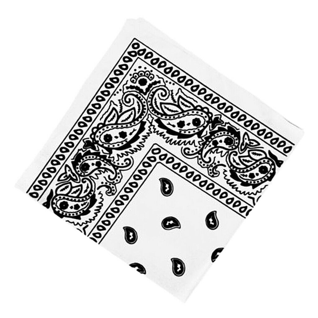 6 Pieces Novelty Paisley Print Bandana Head Wrap Neck Hair Band Set 22x22"