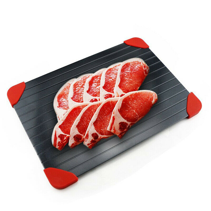 Fast Metal Thawing Plate Defrosting Tray Frozen Food meat Defrost Kitchen KS FG