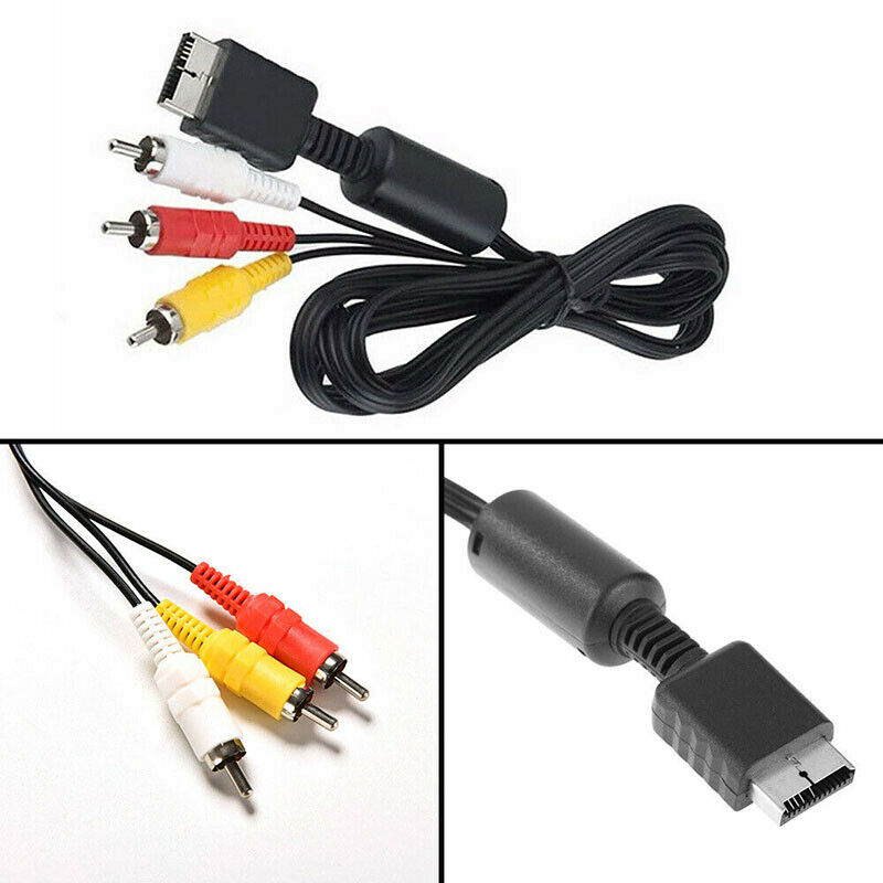 Multi Out AV Cord Video/Audio Cable 3 RCA Flat For Playstation PS PS2 PS3LD Tt