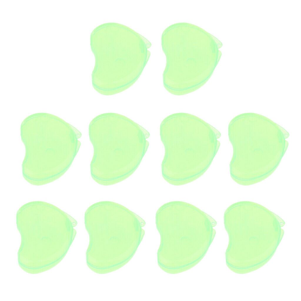 10Pcs Small Plastic Ear Plug Case Container Portable For Pocket Purse Green
