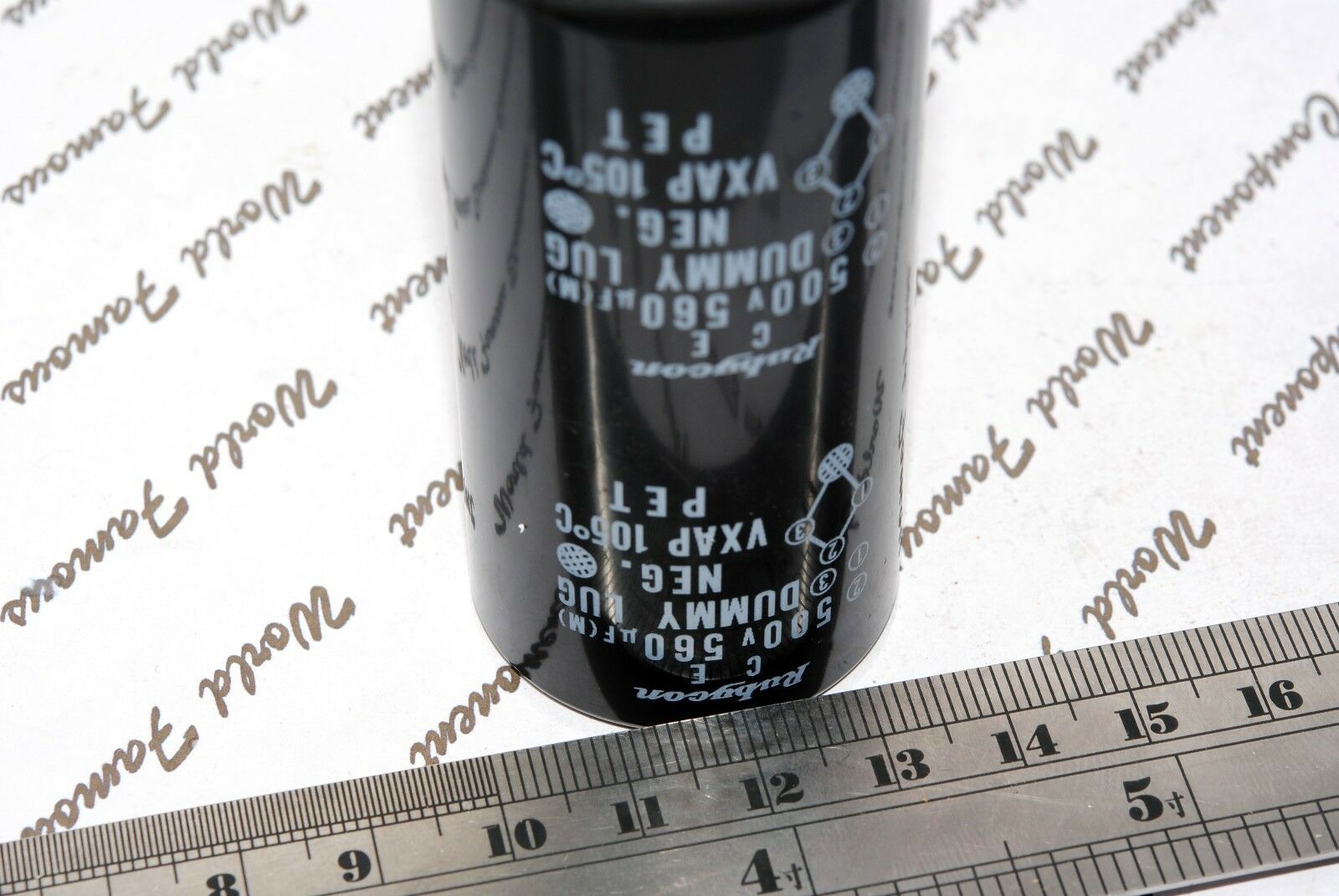 1pcs - RUBYCON 560uF 500V DUMMY LUG PET NEG 4-Pin Snap-In Electrolytic Capacitor