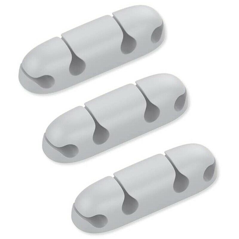 3-Piece Cable Holder Desktop Cable Clamp Self-Adhesive Cable Management Cord OK2