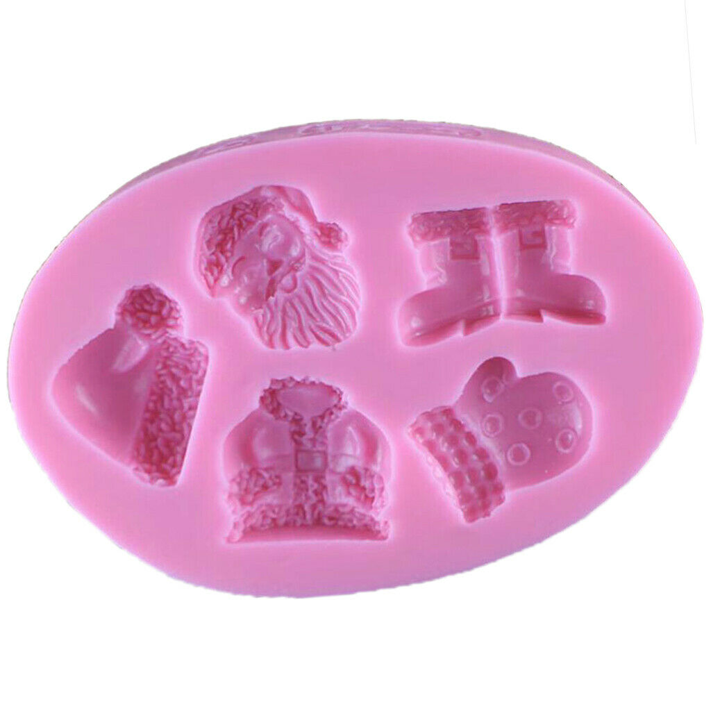 Santa Suit Silicone Mold Fondant Cake Decor Chocolate Mould for Christmas