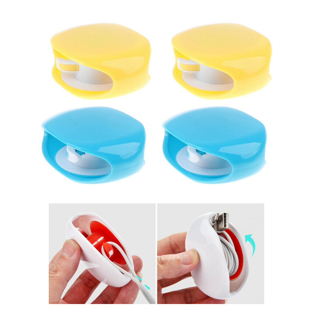 4 Pcs Automatic Bobbin Cable Winder Cord Organizer for Headphones USB Cables