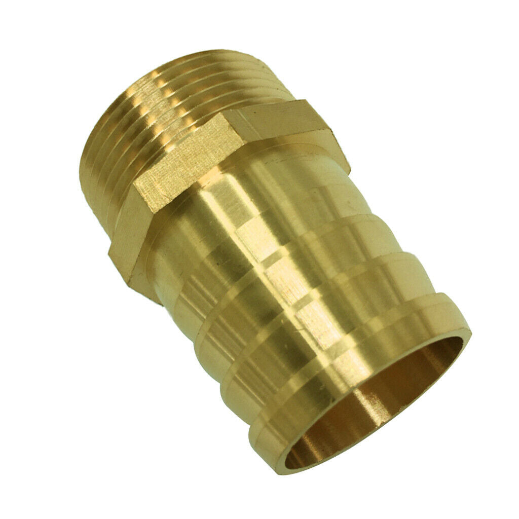 Brass Barbed Hose Fitting Connector Adapter Male Pipe 38mm Barb Dia