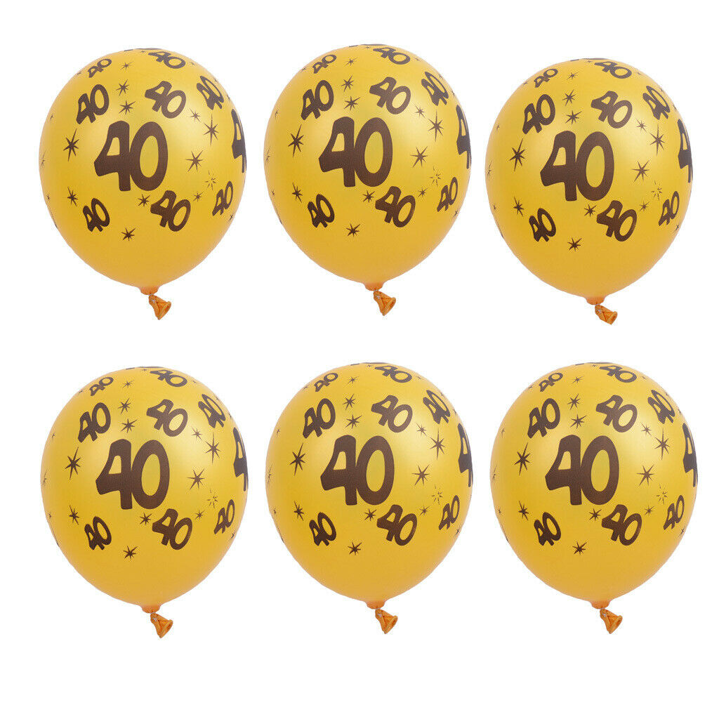 20pcs Golden Latex Balloons With 40 50 Number Birthday Party Decoration