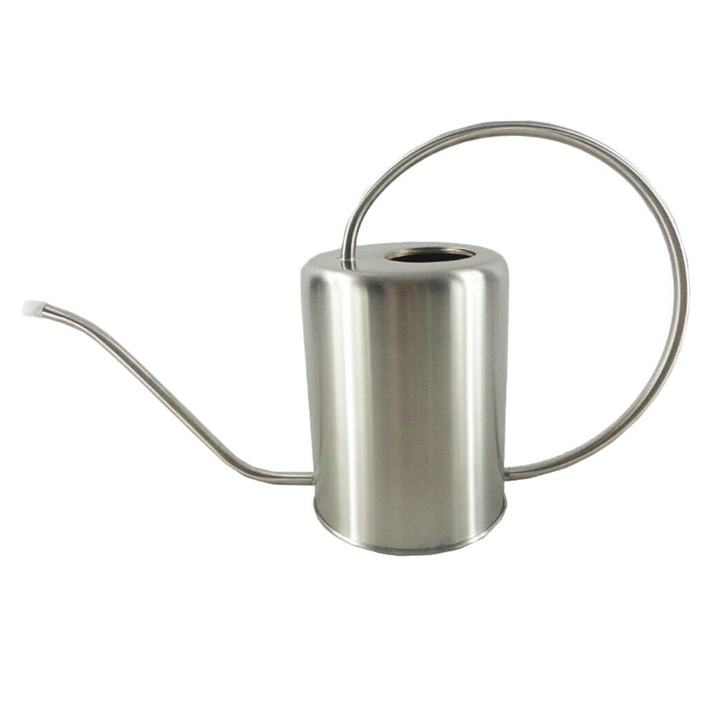Garden Long Spout Watering Can Small Stainless Cylinder Watering Pot 2000ml
