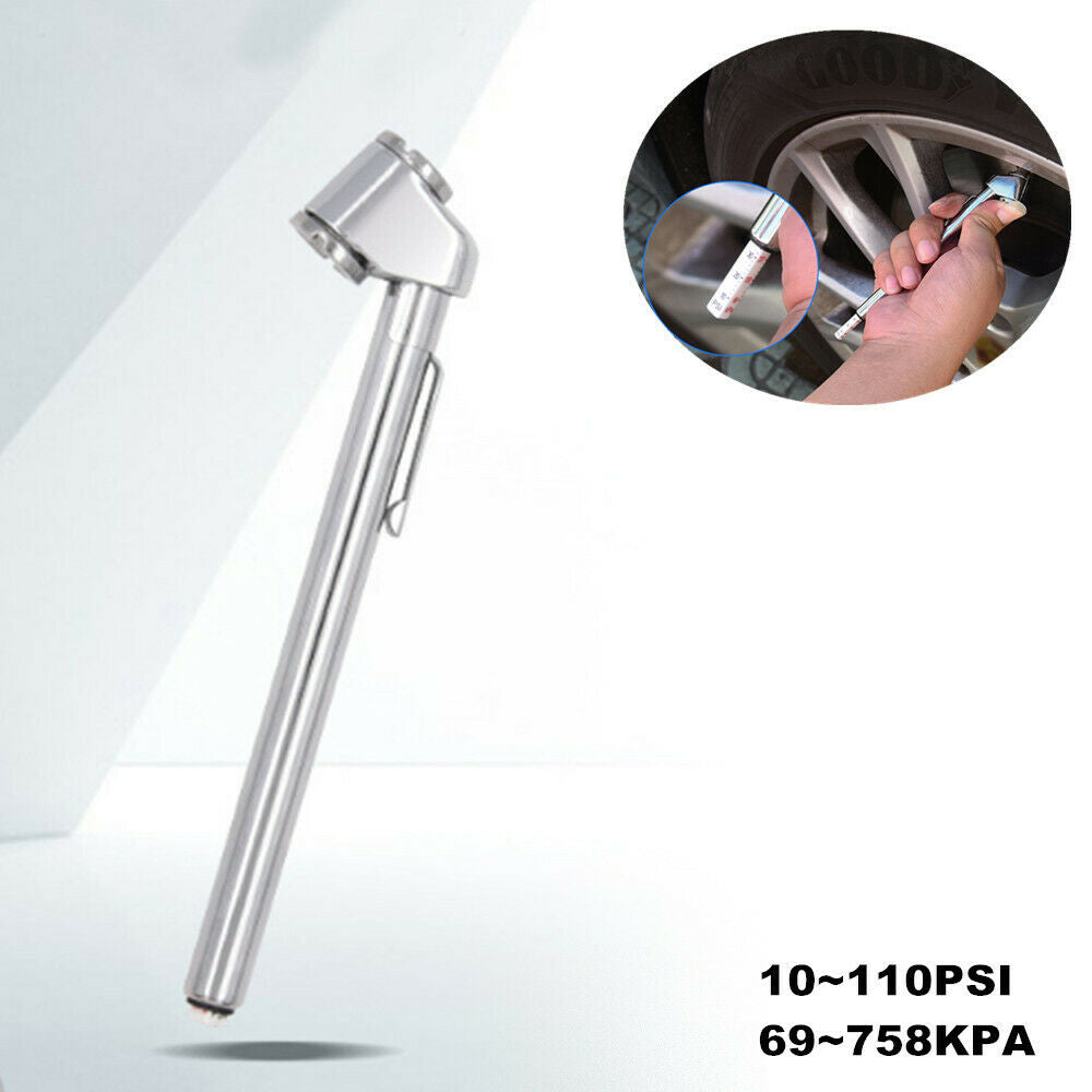 Pen Style Truck Vehicle Car Tire Pressure Gauge 10-110 PSI Air Meter Stretchable