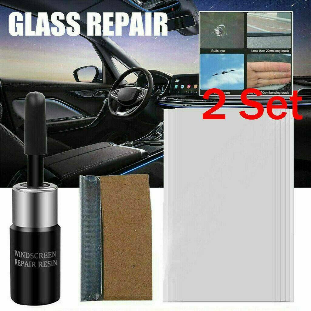 2 Sets Automotive Glass Nano Repair Fluid Repair Tool AU