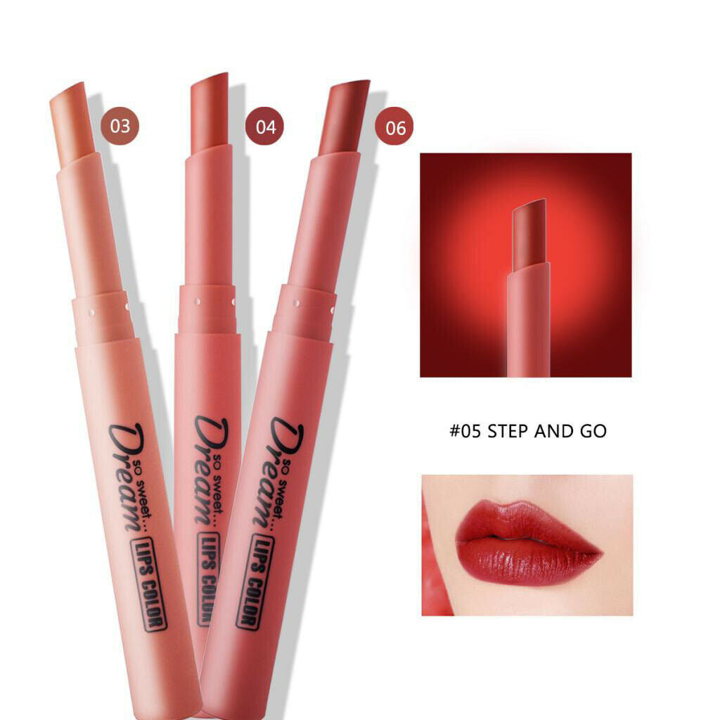6pcs Velvet Moisturizing Smooth Lipsticks Set Non-sticky Pigmented Lip Stick