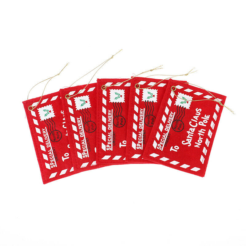 5PCS Santa Claus Envelope Christmas Ornament DIY Crafts Hanging Orname EADFAU