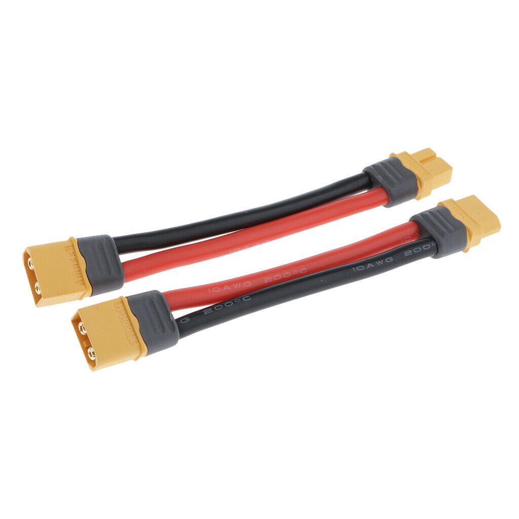2x RC ESC XT60 Plug Male Female Connector Adapter Extension Cable Wire 10AWG