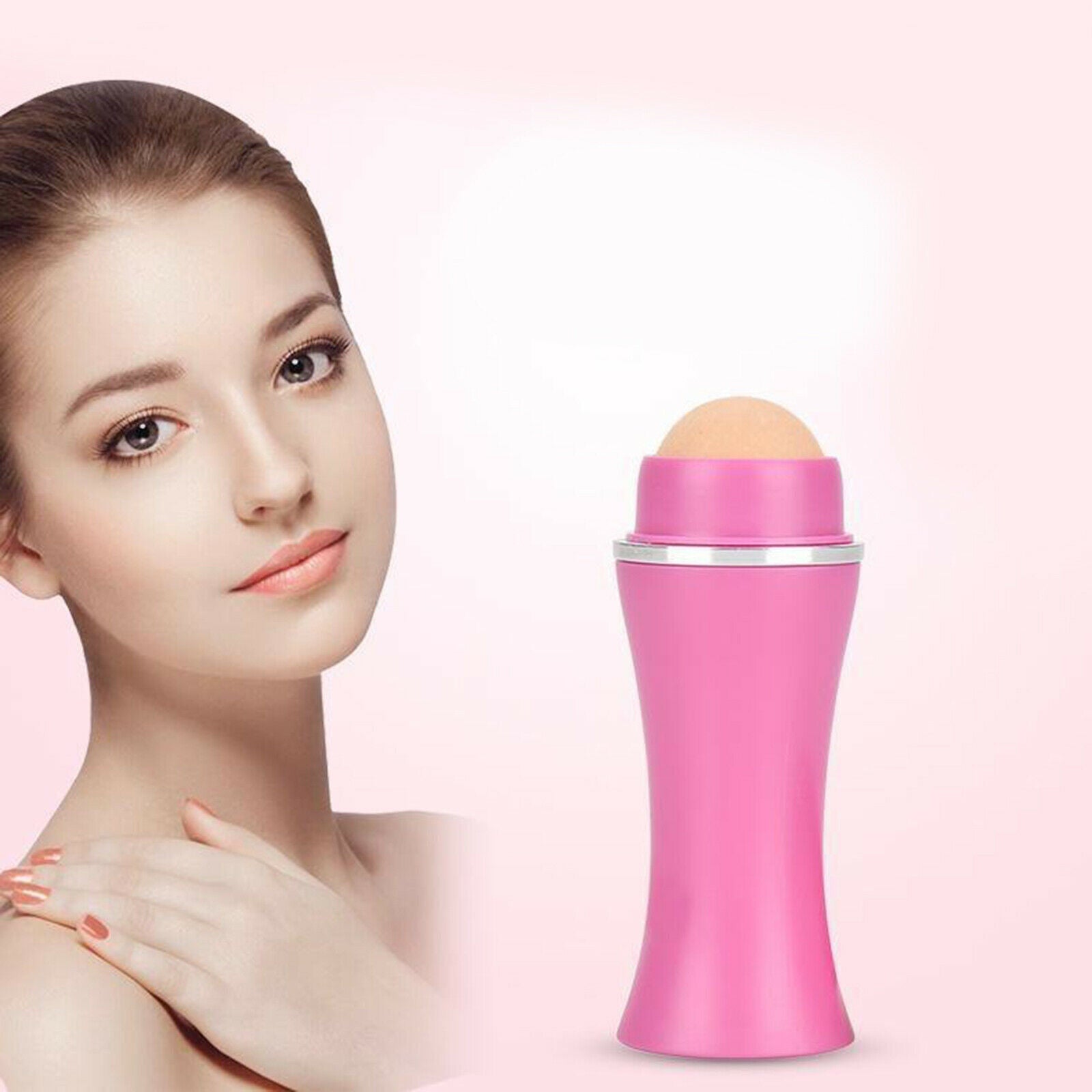 Face Roller Oil Absorbing Volcanic Natural Roller Stone Ball Minerals Skin Clean