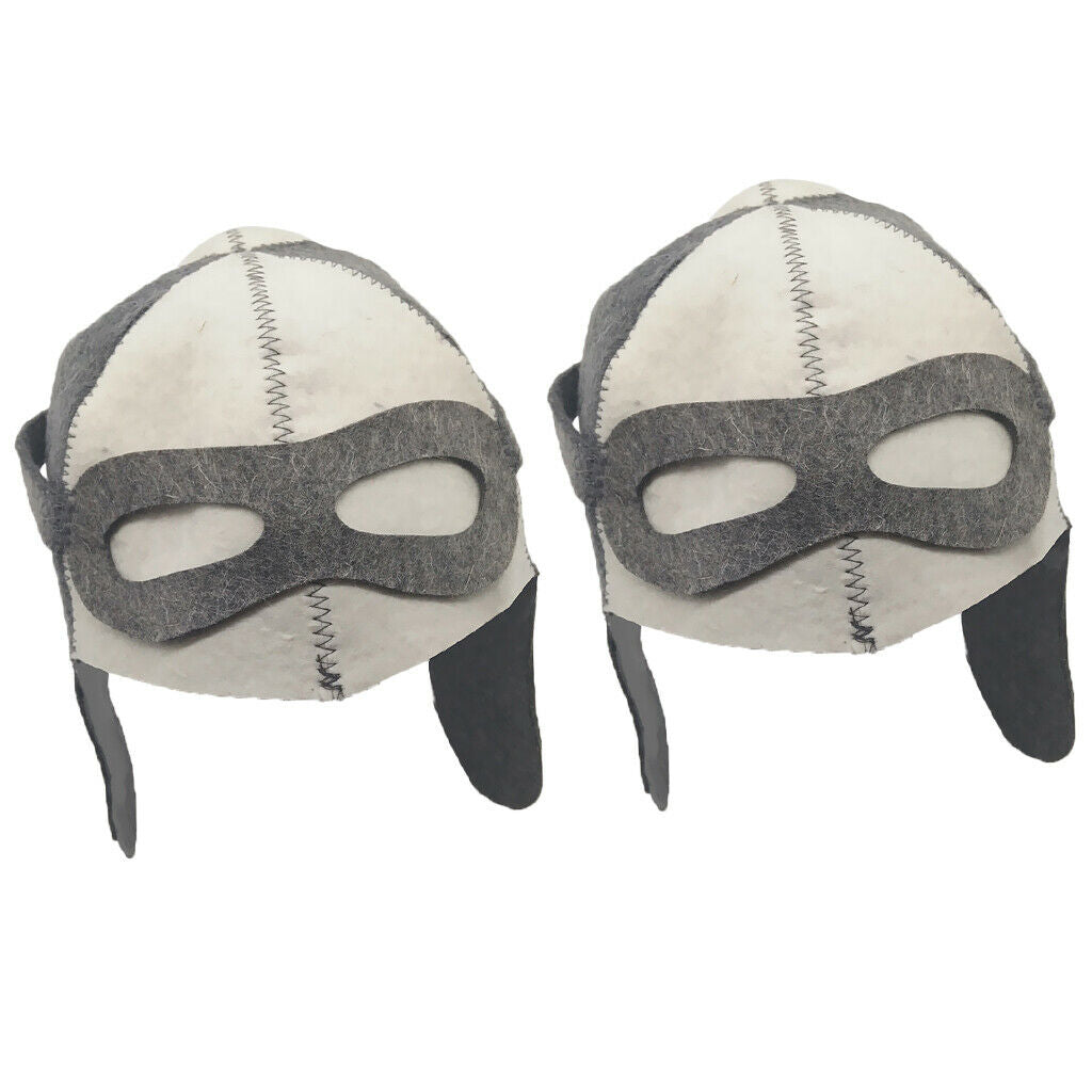 2x 100% Wool Felt Sauna Hat   33x 30x 1cm for Russian Banya Sauna Hut #10