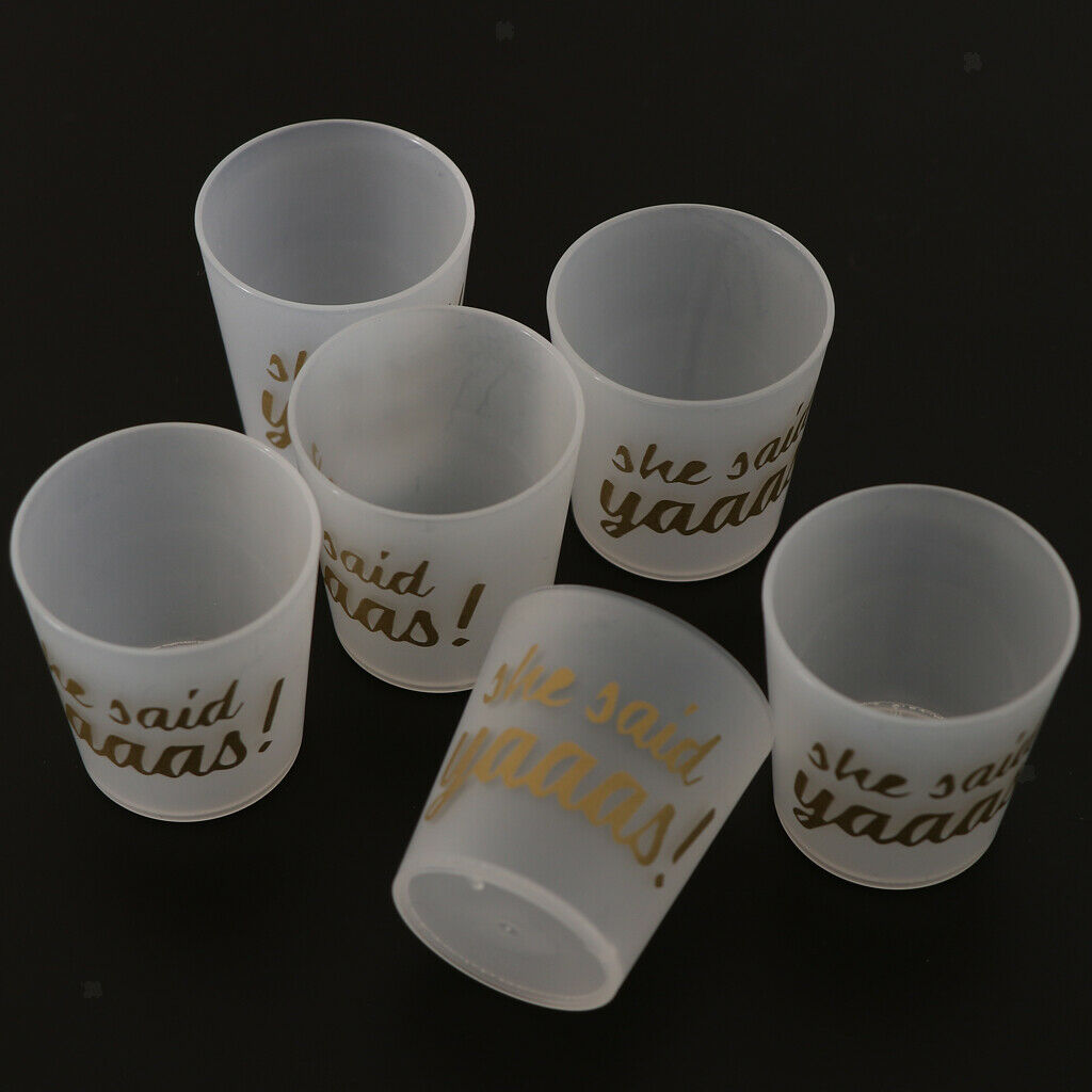 6pcs Plastic Ultra Clear Squat Cups is for Cupcake, Icecream, Cocktail Wine, for