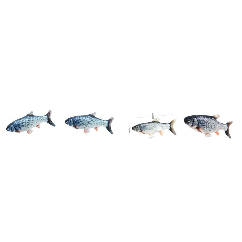 4pcs Pet Cat Electric Moving Fish Toys Cat Chew Kicker For Pet Cat Catfish