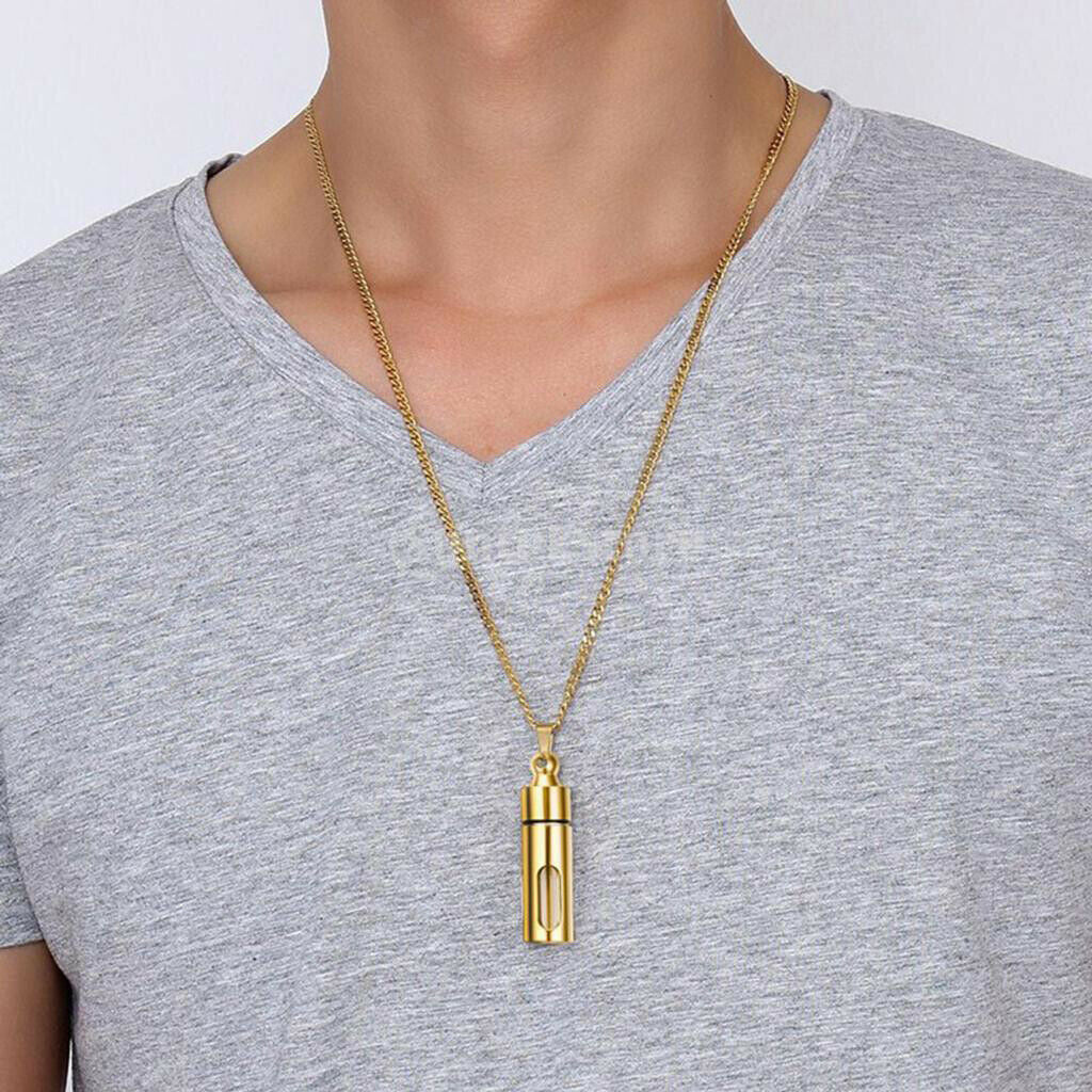 4Set Unisex Memorial Urn Locket Pendant Necklace Cremation Jewelry for Pet Ashes