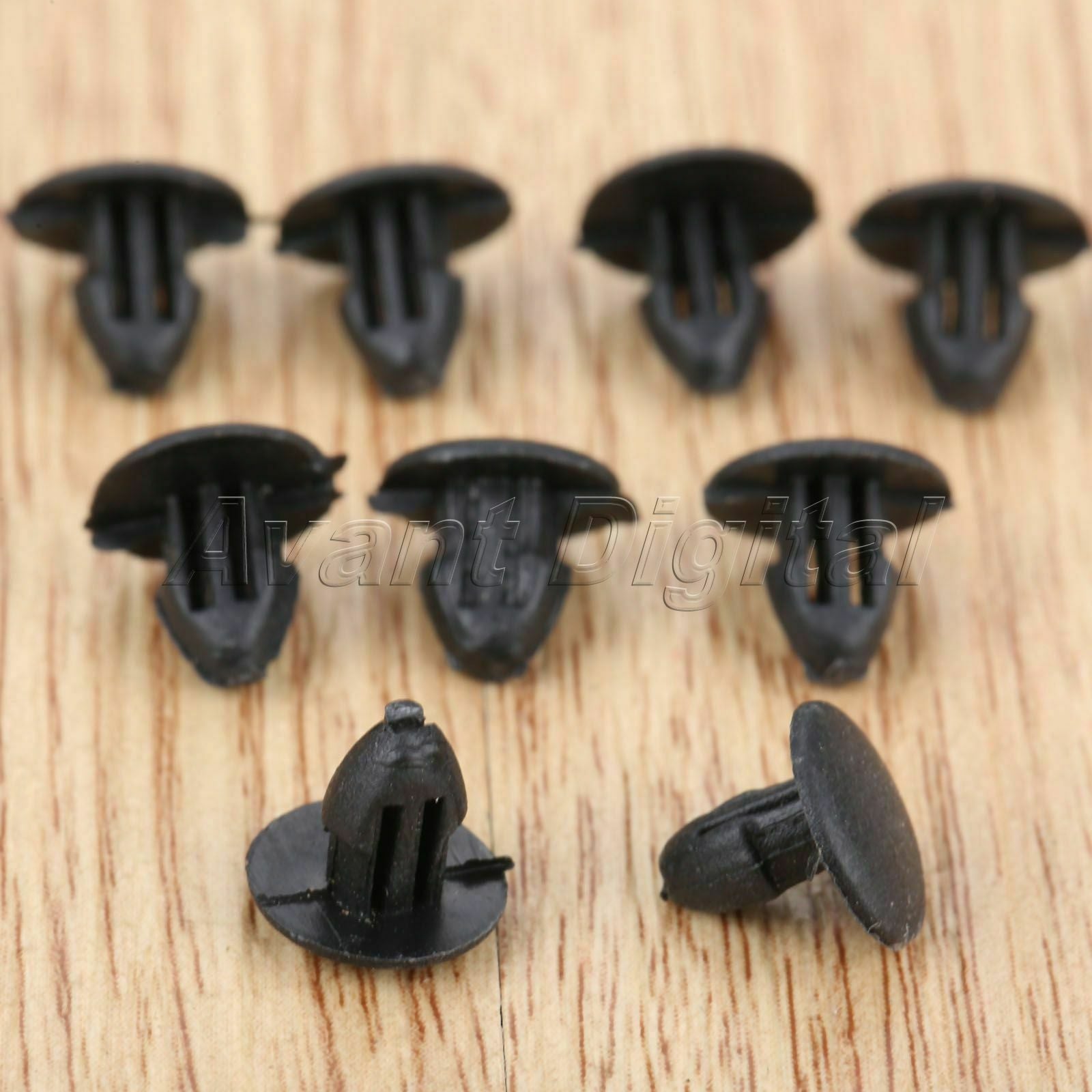 100x Auto 8mm Trim Clips Door Panel Interior Seat Fasteners Plastic Universal