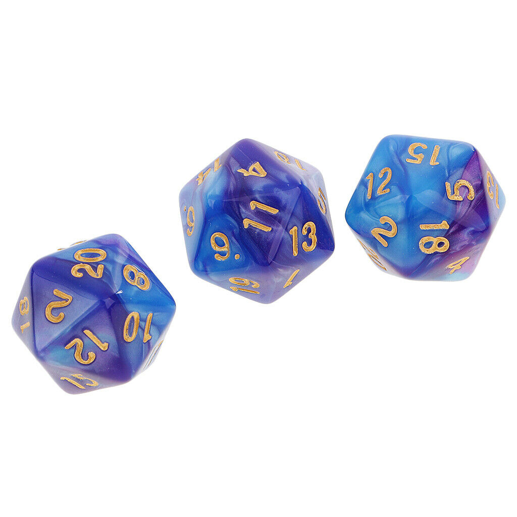 20PCS D20 Polyhedral Dice 20 Sided