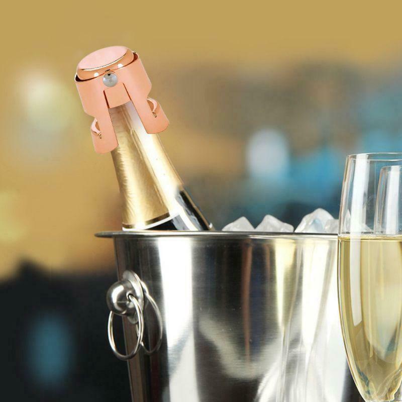 Stainless Steel Champagne Sparkling Wine Bottle Stopper Portable Sealer Bar Flow