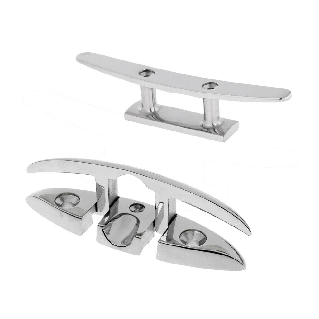 2 Type 316 Stainless Steel Closed Base for Marine Boat & Dock Rope Cleat