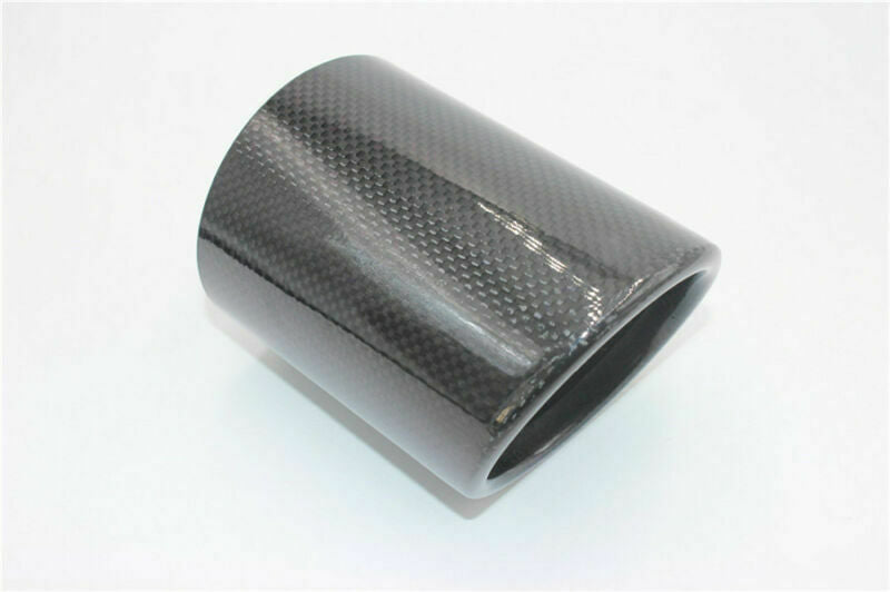 1 X 89mm Glossy 100% Carbon Fiber  Outlet 89mm Exhaust muffler tip Cover