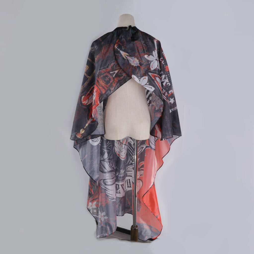 2Pcs Anti-static Cutting Shampoo Cape Coloring Gown Wrap with Snap Buckle