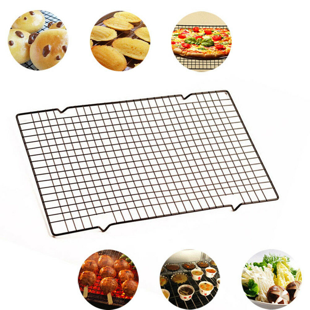Cake Cooling Rack Non-stick Rectangle Kitchen Tool Baking Cookies Biscuits R LU