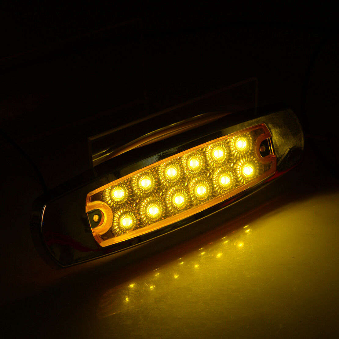 2 x 12-LED Side Marker Lights Truck Trailer RV Clearance Light Waterproof 12V