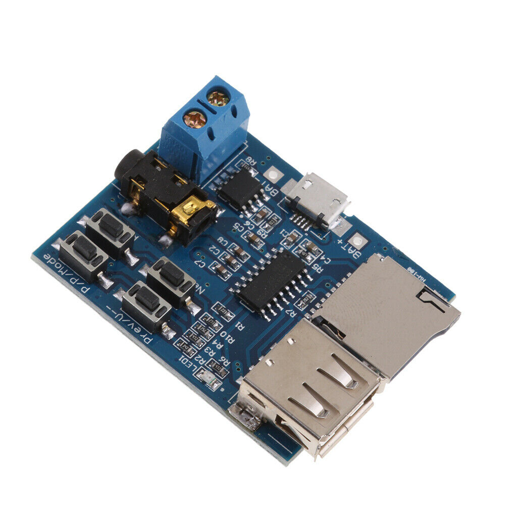 Mp3 Player Audio Module Mp3 Decoder Board Power Amplifier TF Card USB