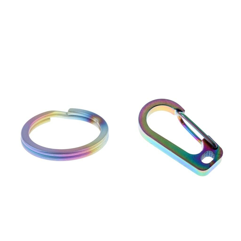 Titanium Alloy Carabiner Clip Full Hook Loop Hook