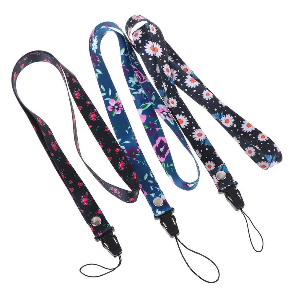 Universal flower mobile phone lanyard badge holder diy hang rope phone st.l8