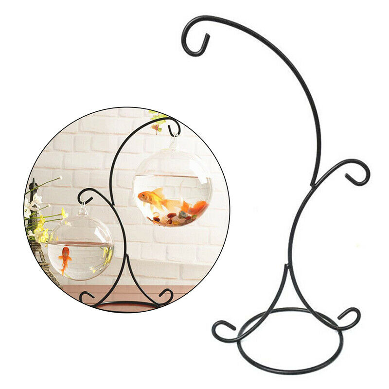 37CM Double hook Metal Iron Candlestick Candle Holder Plant Glass Bottle StaBDA